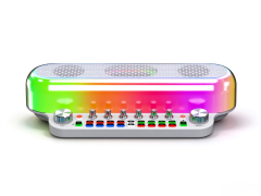 直播声卡 高保真音响、炫彩 RGB 灯光系统融为一体，搭载成熟音频芯片方案